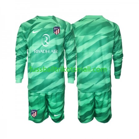Fußballtrikots Atlético Madrid Torwart Kinder Grün 2023-2024 Langarm Auswärts-trikot kaufen
